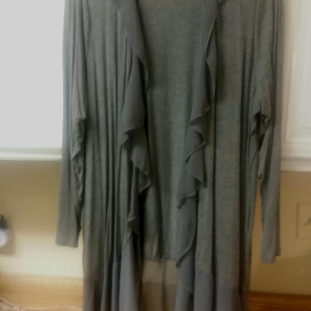 Rhonda Shear "Ahh" Chiffon Trim Comfort Wrap 1X